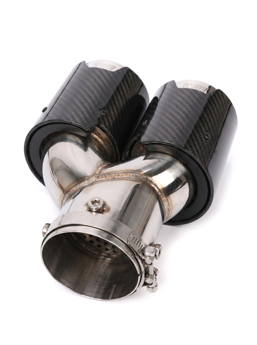 BMW 2/3/4 Series G42 G20/G21 G23 Carbon Fiber Dual Muffler Tips (2019+)