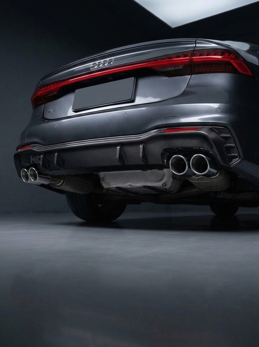 Audi A7 S-Line / S7 C8 Sportback Carbon Fiber Rear Bumper Diffuser 2018 - 2020