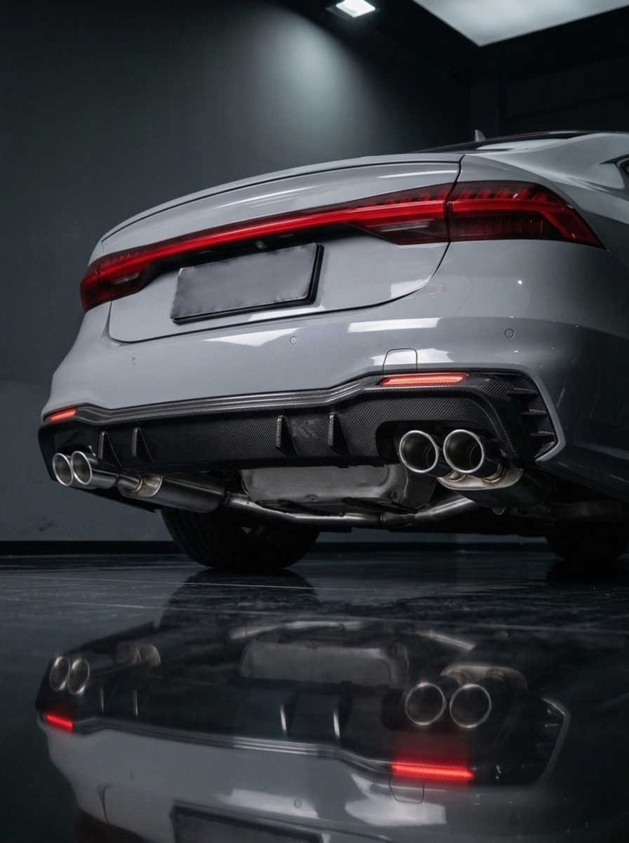 Audi A7 S-Line / S7 C8 Sportback Carbon Fiber Rear Bumper Diffuser 2018 - 2020