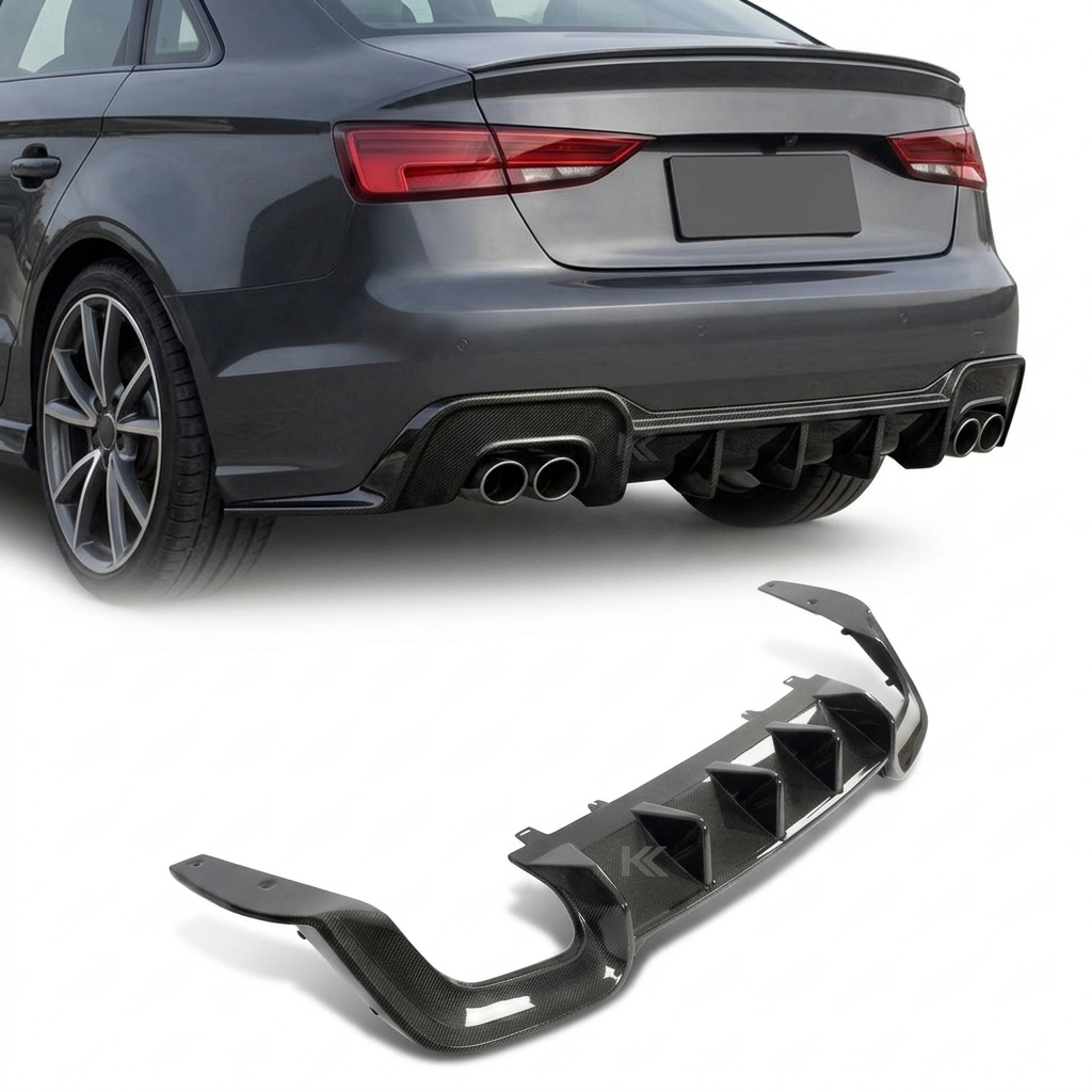 Audi A5 S-Line / S5 B9 Sportback 4-Door Carbon Fiber Rear Bumper Diffuser Lip 2020 - 2021