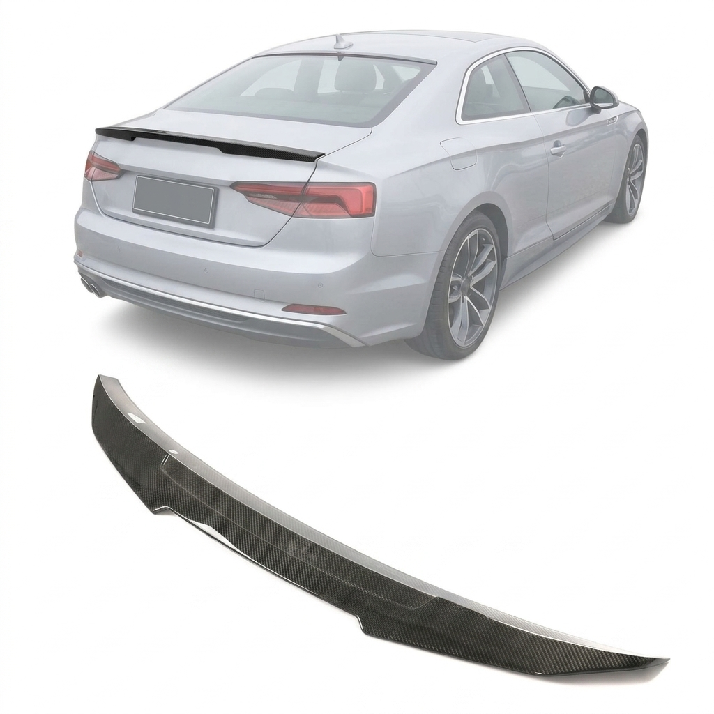 Audi A5 S-Line / S5 / RS5 B9 B9.5 Coupe Carbon Fiber Rear Trunk Boot Spoiler Wing Lip 2017 - 2021