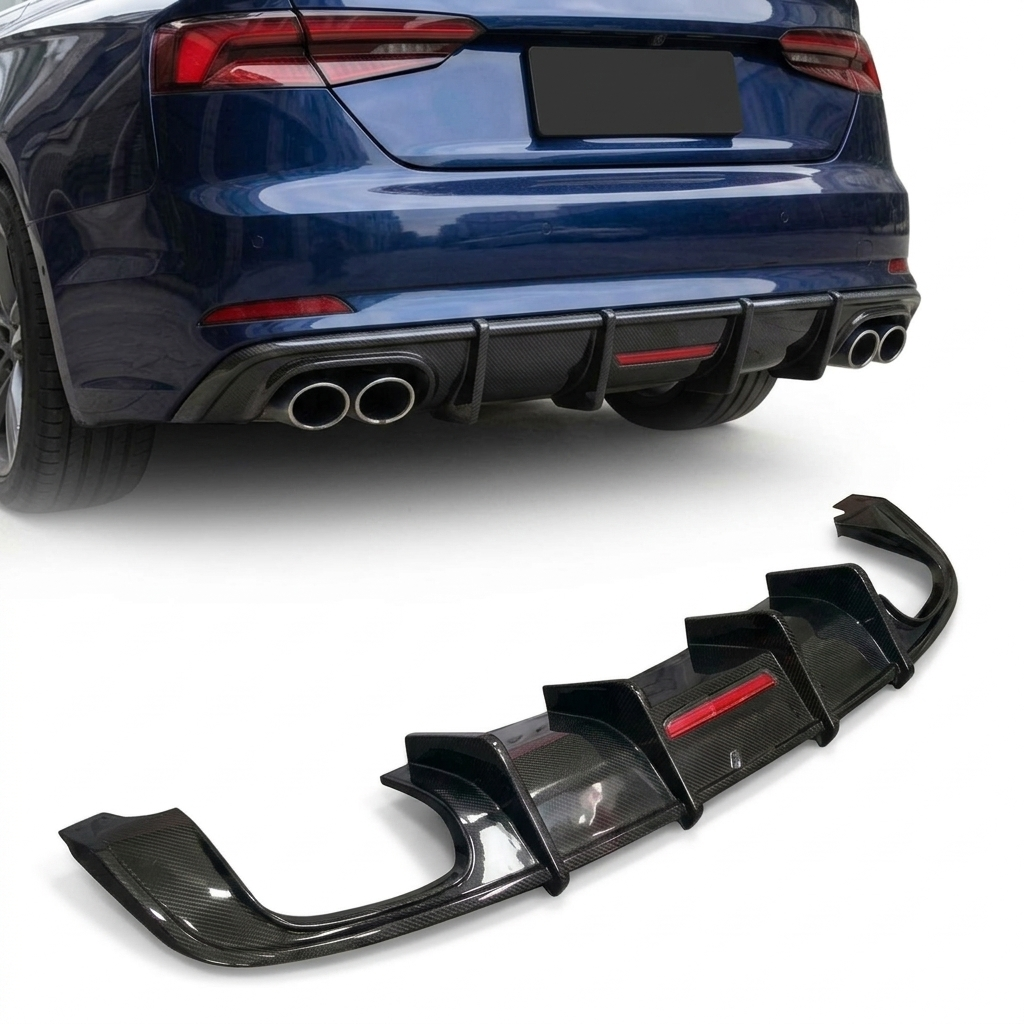 Audi A5 / S5 8T Facelift Carbon Fiber Rear Bumper Diffuser 2017 - 2019