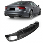 Audi A7 S-Line Sportback Carbon Fiber Rear Bumper Boot Diffuser 2013 - 2014