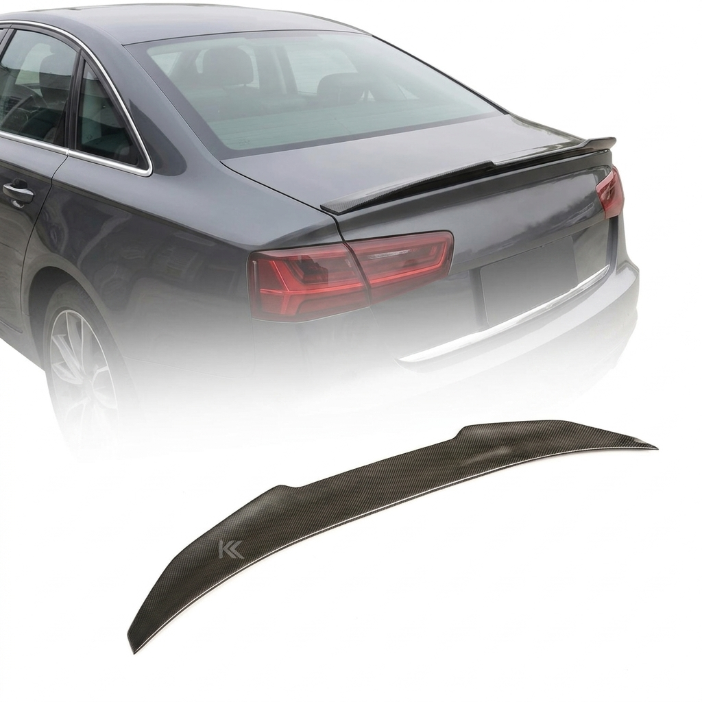 Audi A6 C7 / S6 Sedan 4-Door Carbon Fiber Ducktail Rear Trunk Spoiler 2012 - 2018