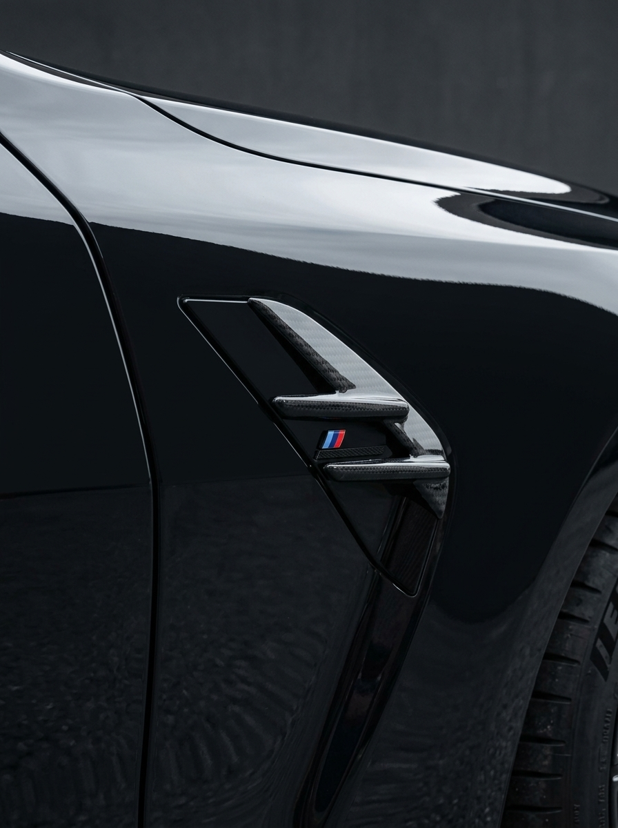 Dry Carbon Fiber Front Fender Vent Trim Set – BMW G80 M3 Competition (2021+)