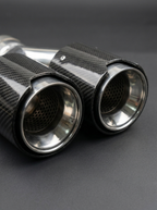 BMW M Power Universal Fit Carbon Fiber Dual Muffler Tips