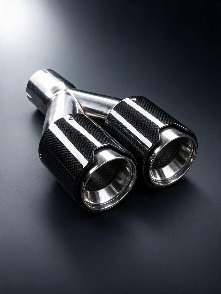 BMW M Power Universal Fit Carbon Fiber Dual Muffler Tips