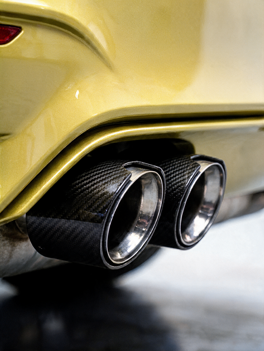 BMW M Power Universal Fit Carbon Fiber Dual Muffler Tips
