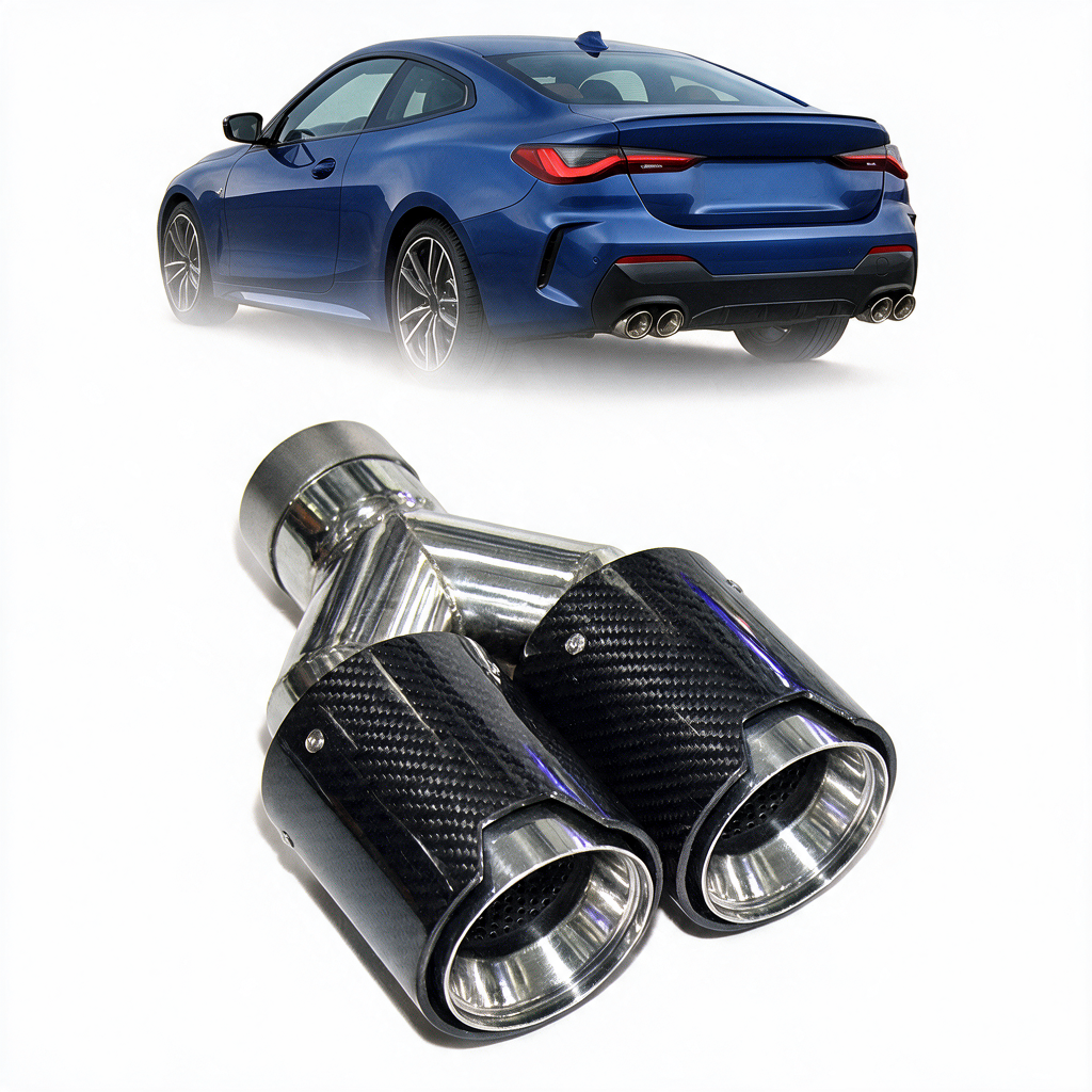 BMW M Power Universal Fit Carbon Fiber Dual Muffler Tips
