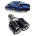 BMW M Power Universal Fit Carbon Fiber Dual Muffler Tips