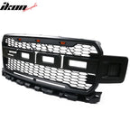 2018-2020 Ford F150 R Style Front Bumper Hood Grille Matte Black