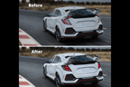 Honda Civic 10th Gen Hatchback and Type R Smoked Style LED Tail Lights Upgrade (2016-2021)