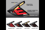 Honda Civic 10th Gen Hatchback and Type R Smoked Style LED Tail Lights Upgrade (2016-2021)