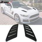 2015-2018 Ford Mustang V6 & EcoBoost GT Style Black Hood Vents PP