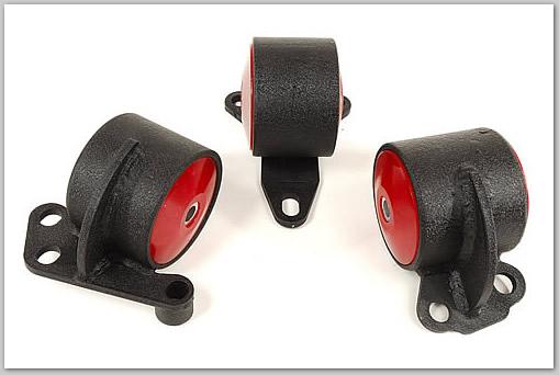Innovative 92-95 Civic B/D Series Black Steel Mounts 75A Bushings (2 Bolt)
