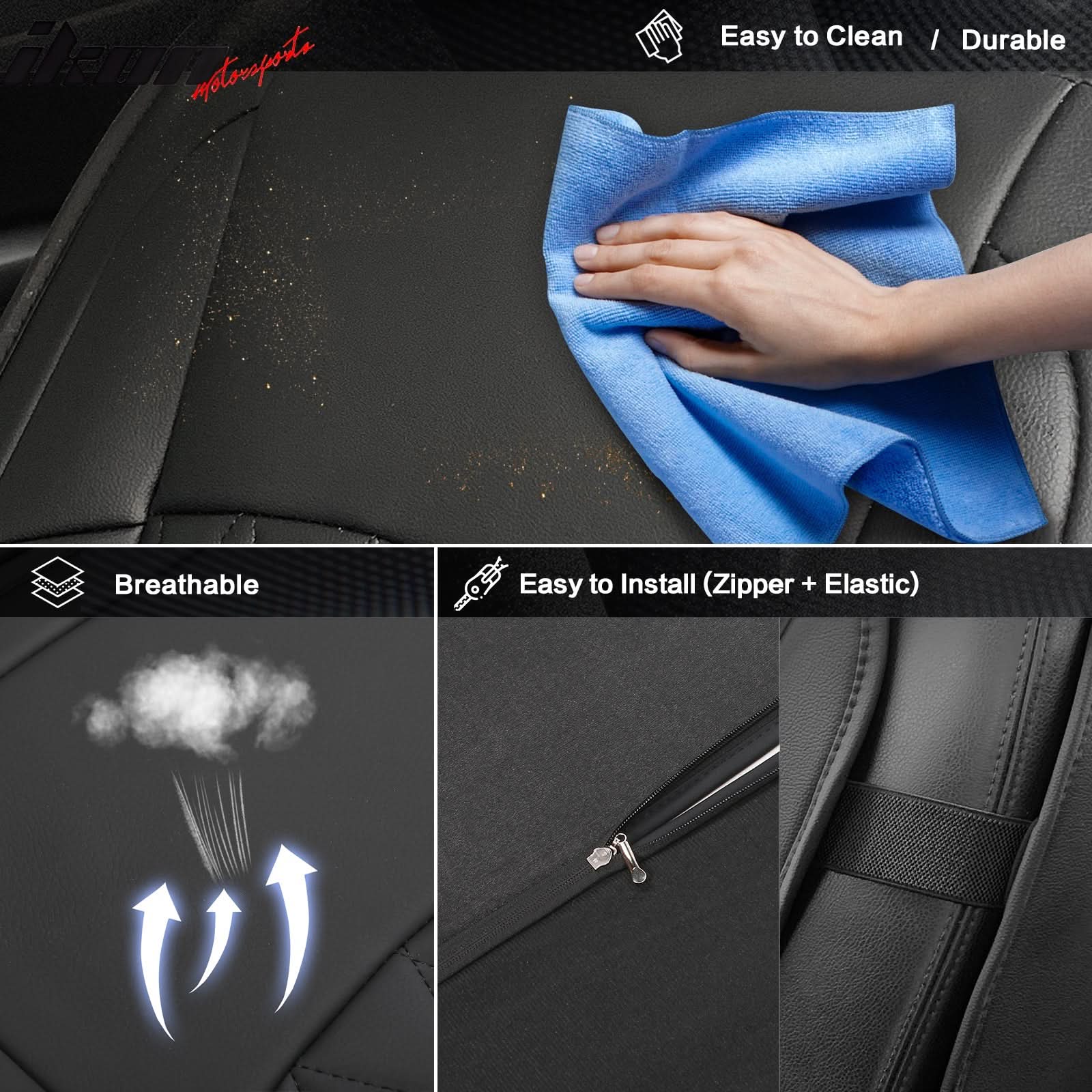 2009-2023 Dodge Ram 1500 2500 3500 5 Seats Seat Covers Leather