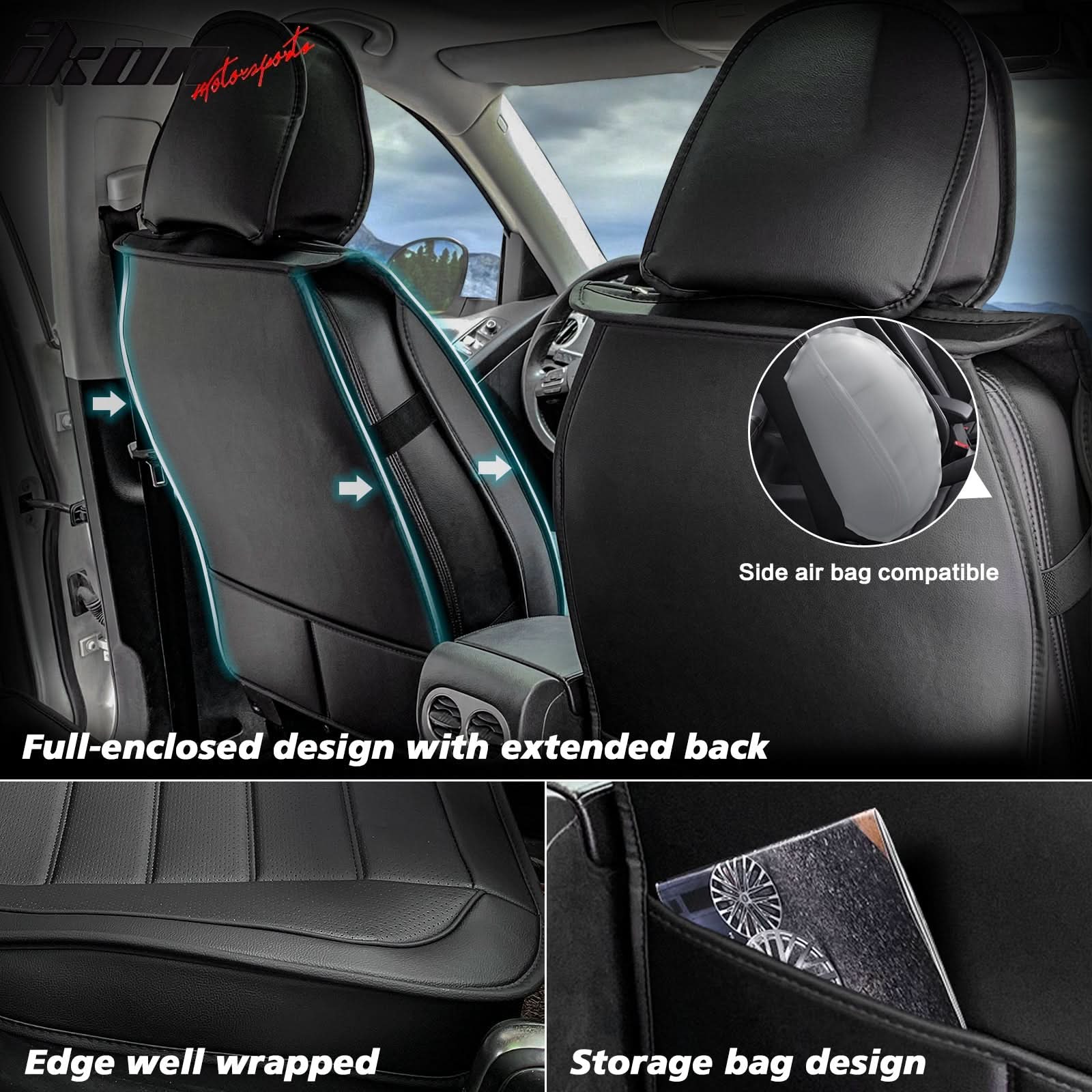2009-2023 Dodge Ram 1500 2500 3500 5 Seats Seat Covers Leather