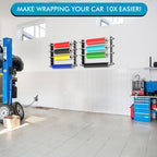 Car Vinyl Wrap Wrapping Sheet Sticker Decal Wall Rack/Holder Brown Shipping Paper Dispenser - 156cm - Bull Boost Performance