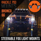 Ford Bronco Steerable Knuckle Pod Light Mounts (2021+) By Gatekeeper Off-Road