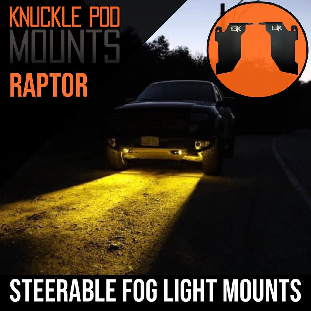 Ford Raptor Steerable Knuckle Pod Light Mounts (1st Gen 2010-2014) By Gatekeeper Off-Road