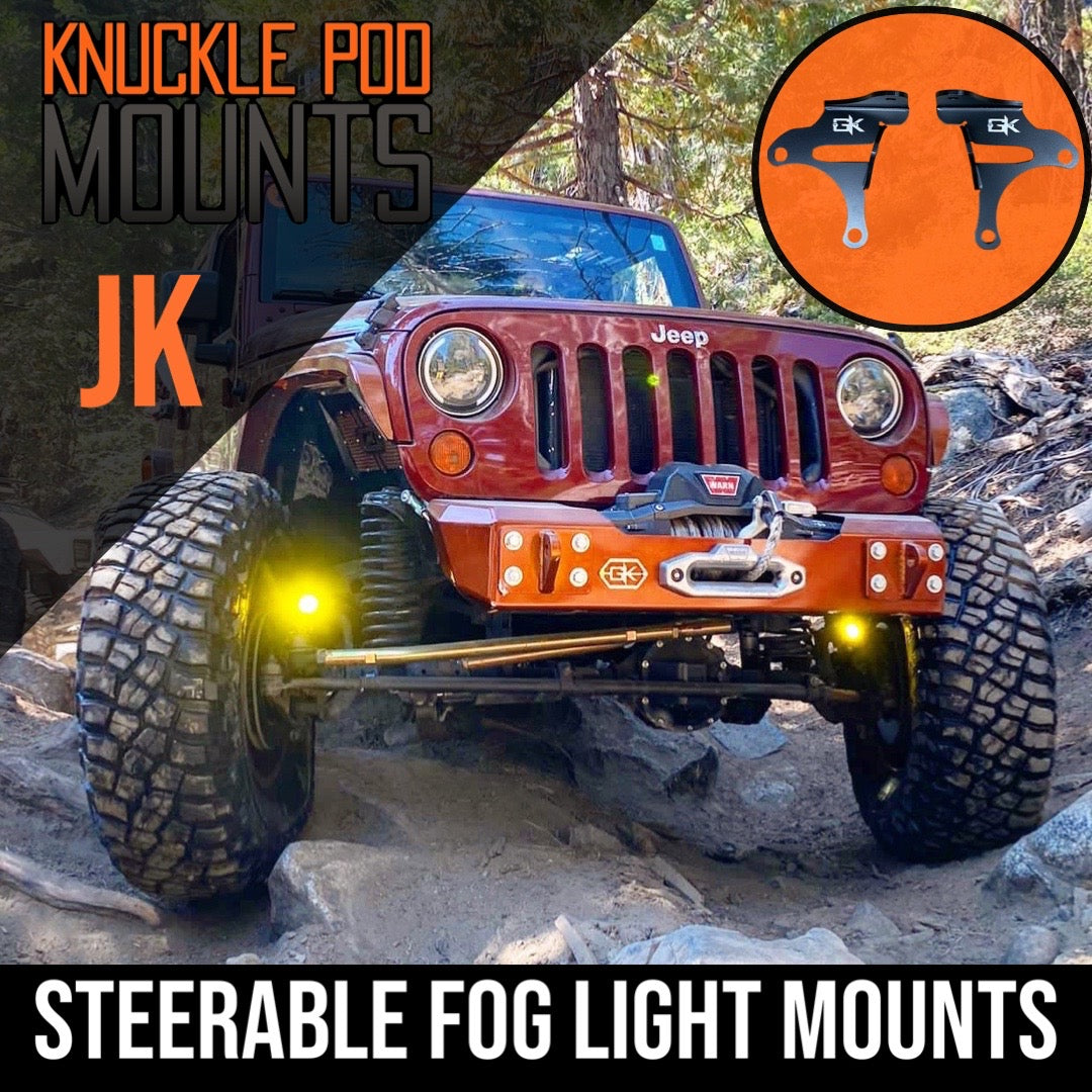 Jeep JK Steerable Knuckle Pod Light Mounts (2007-2018 Wrangler) By Gatekeeper Off-Road