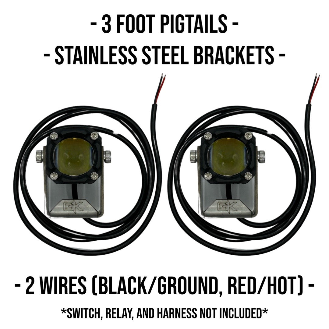GK "Easy Switch" 3 Function LED Amber/White Pod Lights By Gatekeeper Off-Road