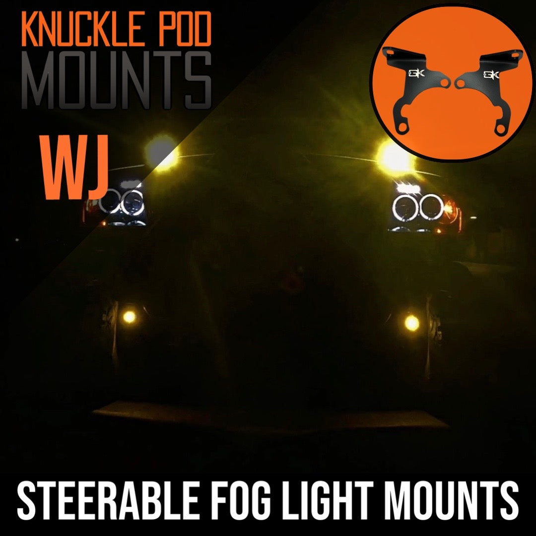 Jeep WJ Grand Cherokee Steerable Knuckle Pod Light Mounts (1999-2004) By Gatekeeper Off-Road