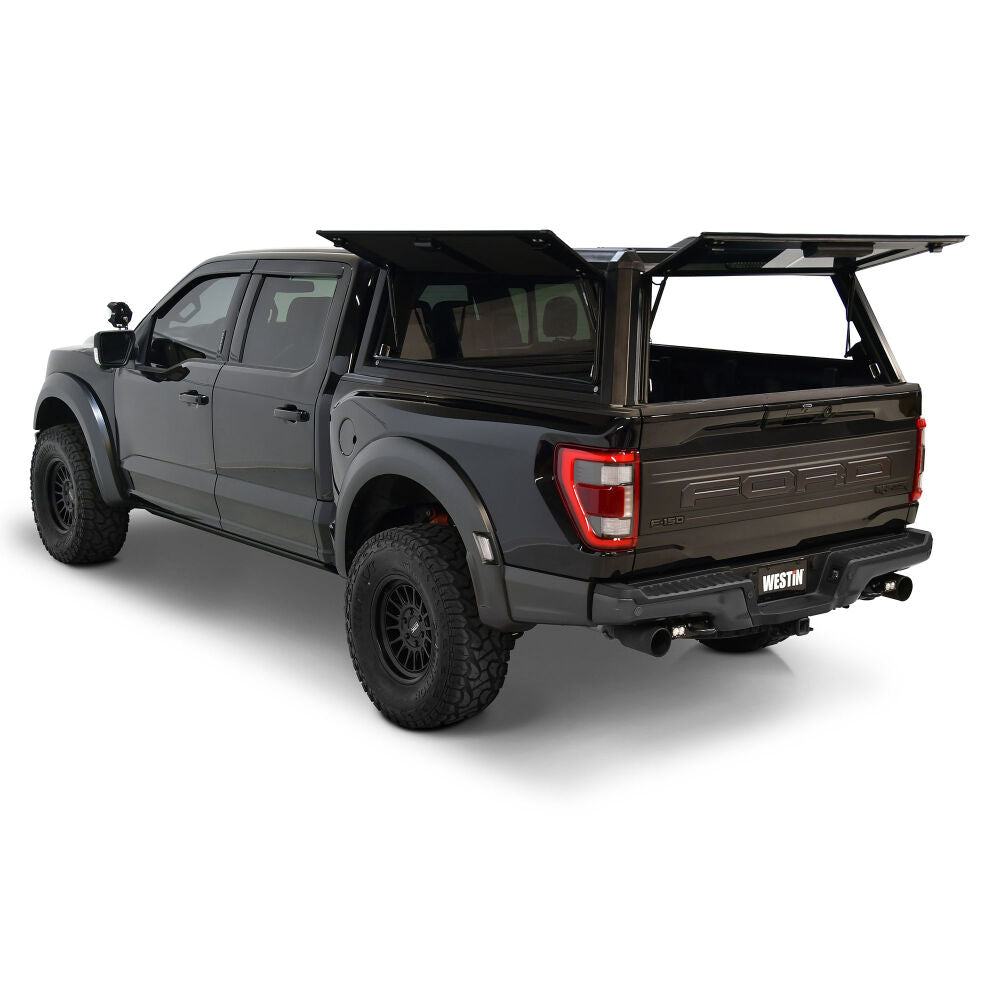 Westin EXP Truck Cap w/Sliding Glass COMPLETE KIT AS + BS (21-25 Ford F-150/Ltng/Rptr CC 5.5ft. Bed)