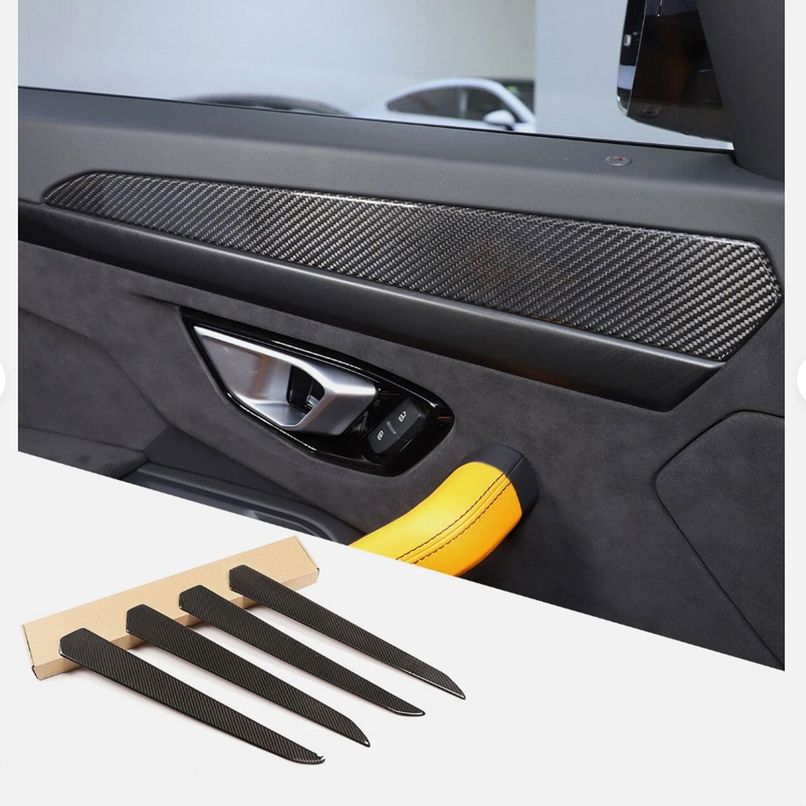 Full Carbon Fiber Interior Trim Cover Set Fits Lamborghini URUS Lambo 2018+ - Bull Boost Performance