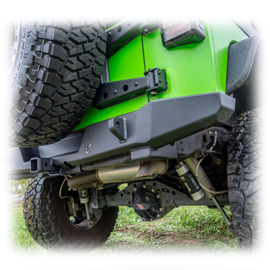 Turn Offroad Rear Bumper with Hitch Receiver for Jeep Wrangler JK