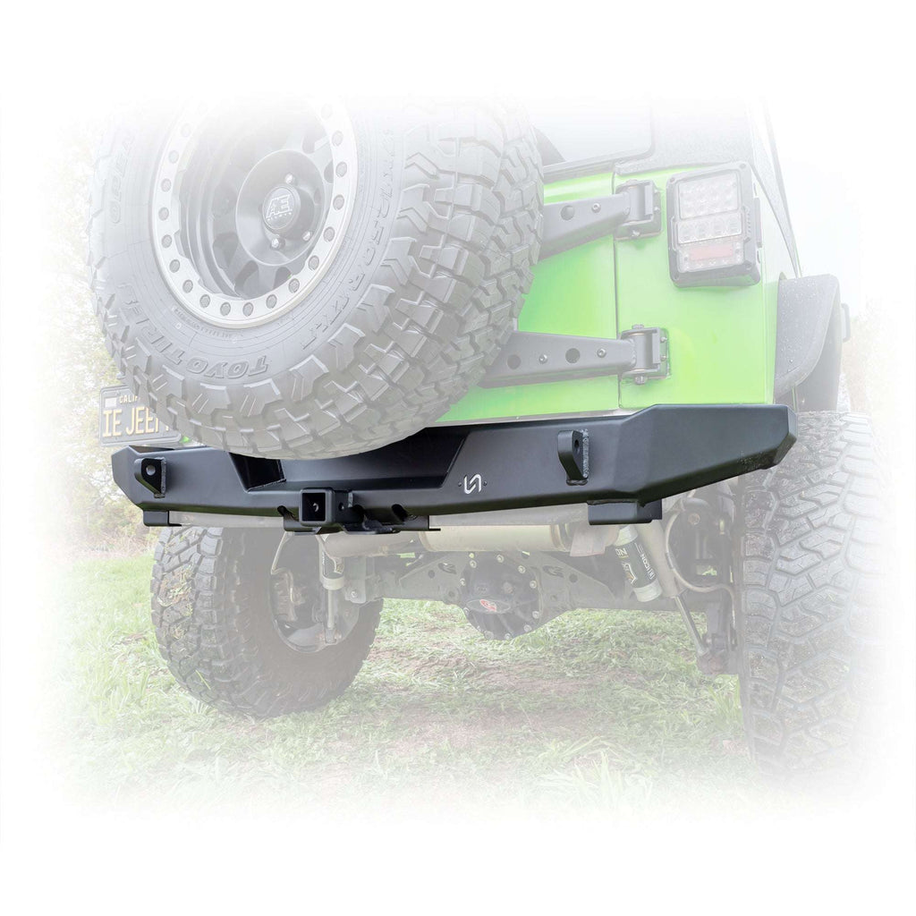 Turn Offroad Rear Bumper with Hitch Receiver for Jeep Wrangler JK