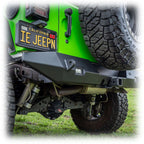 Turn Offroad Rear Bumper with LED Pod Lights and Hitch Receiver for Jeep Wrangler JK