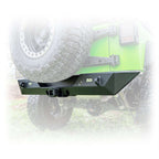 Turn Offroad Angled Rear Bumper with LED Pod Lights and Hitch Receiver for Jeep Wrangler JK
