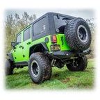 Turn Offroad Rear Bumper with LED Pod Lights and Hitch Receiver for Jeep Wrangler JK