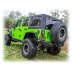 Turn Offroad Angled Rear Bumper with LED Pod Lights and Hitch Receiver for Jeep Wrangler JK
