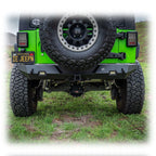 Turn Offroad Rear Bumper with LED Pod Lights and Hitch Receiver for Jeep Wrangler JK