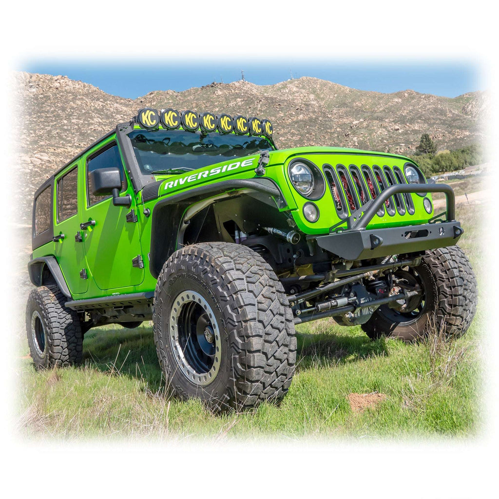 Turn Offroad Rock Slider Steps with Frame-Mount System for Jeep Wrangler JK 4-Door