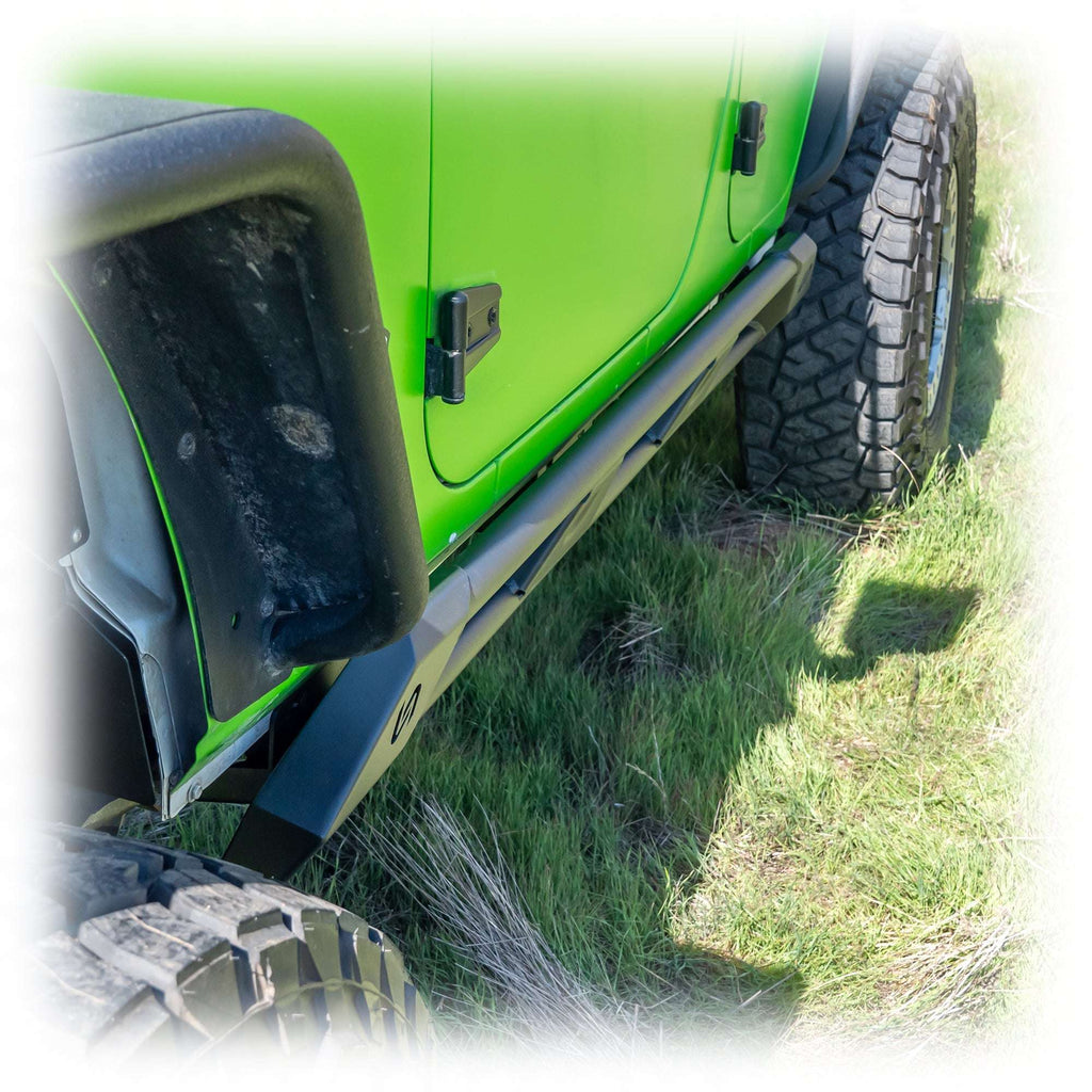 Turn Offroad Rock Sliders with Frame-Mount System for Jeep Wrangler JK 4-Door