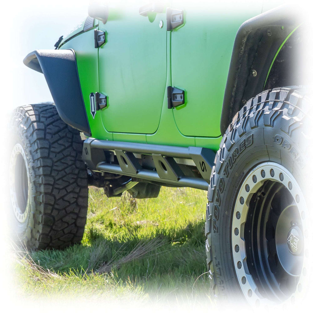 Turn Offroad Rock Sliders with Frame-Mount System for Jeep Wrangler JK 4-Door