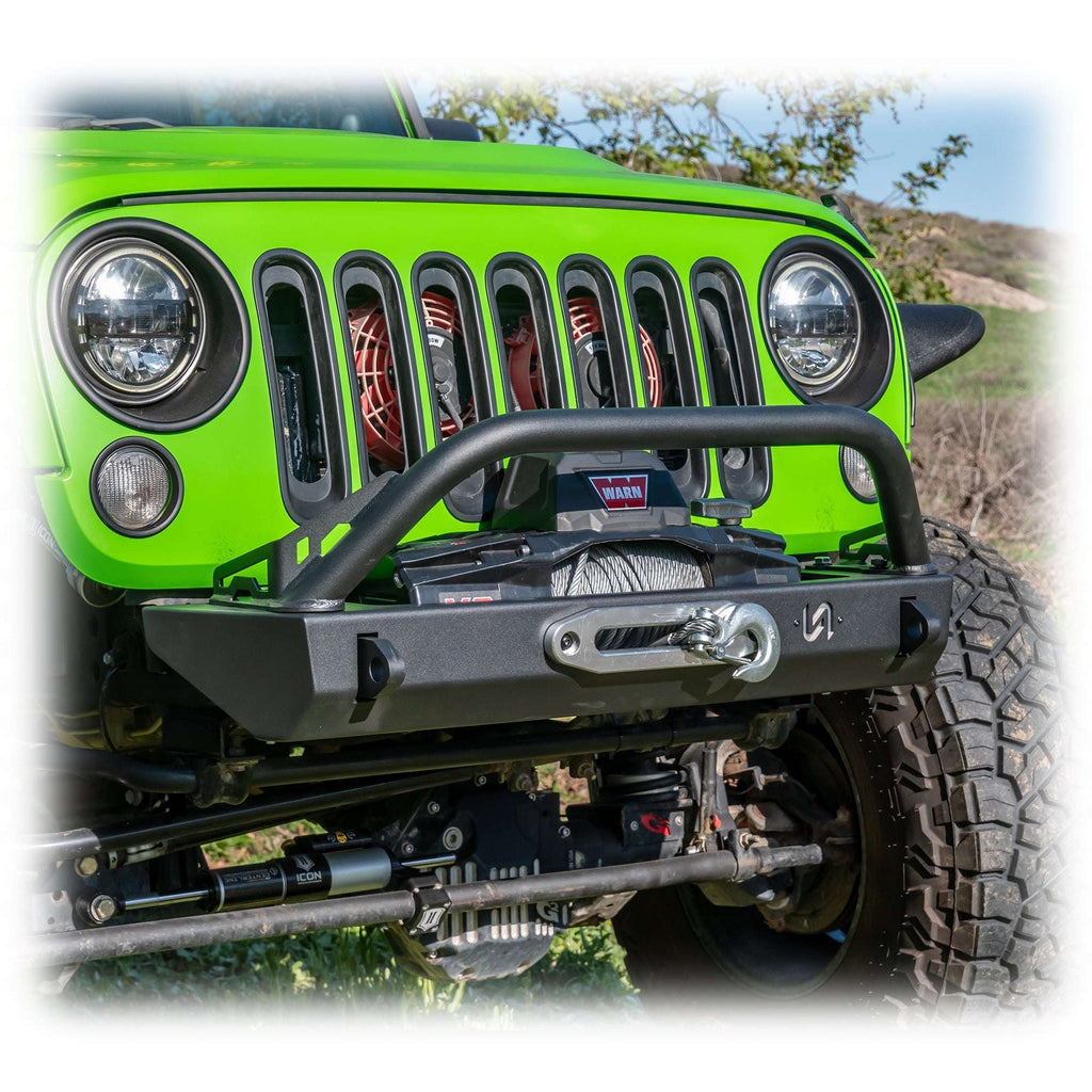 Turn Offroad Stubby Front Bumper for Jeep Wrangler JK, JL, and Gladiator JT