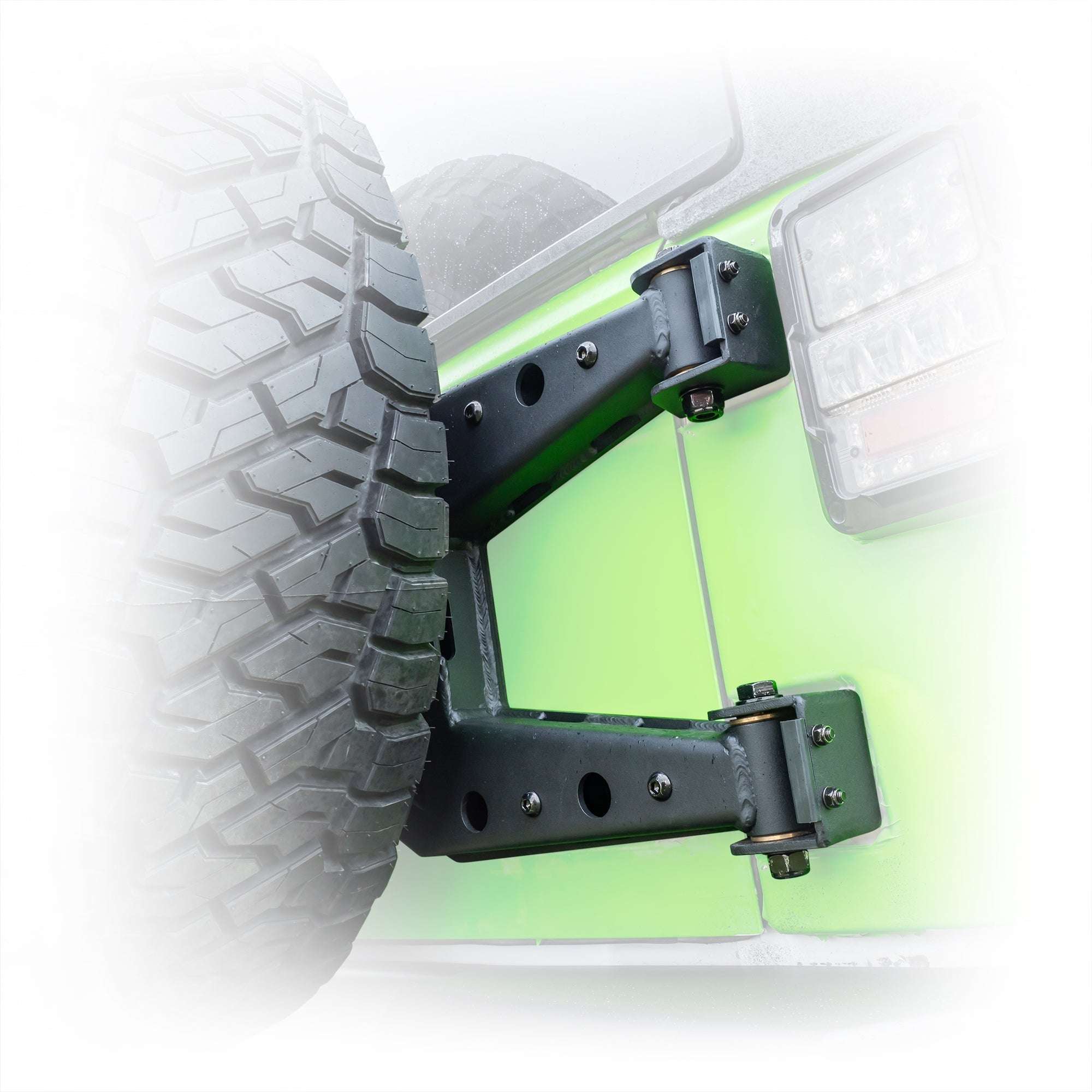 Turn Offroad Tire Carrier and Tailgate Reinforcement for Jeep Wrangler JK