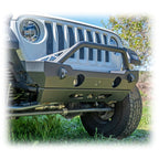 Turn Offroad Front Bumper with Bolt-On Bull Bar and Skid Plate for Jeep Wrangler JK, JL, and Gladiator JT