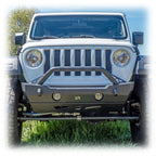 Turn Offroad Front Bumper with Bolt-On Bull Bar and Skid Plate for Jeep Wrangler JK, JL, and Gladiator JT
