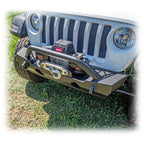 Turn Offroad Front Bumper with Bolt-On Bull Bar and Skid Plate for Jeep Wrangler JK, JL, and Gladiator JT