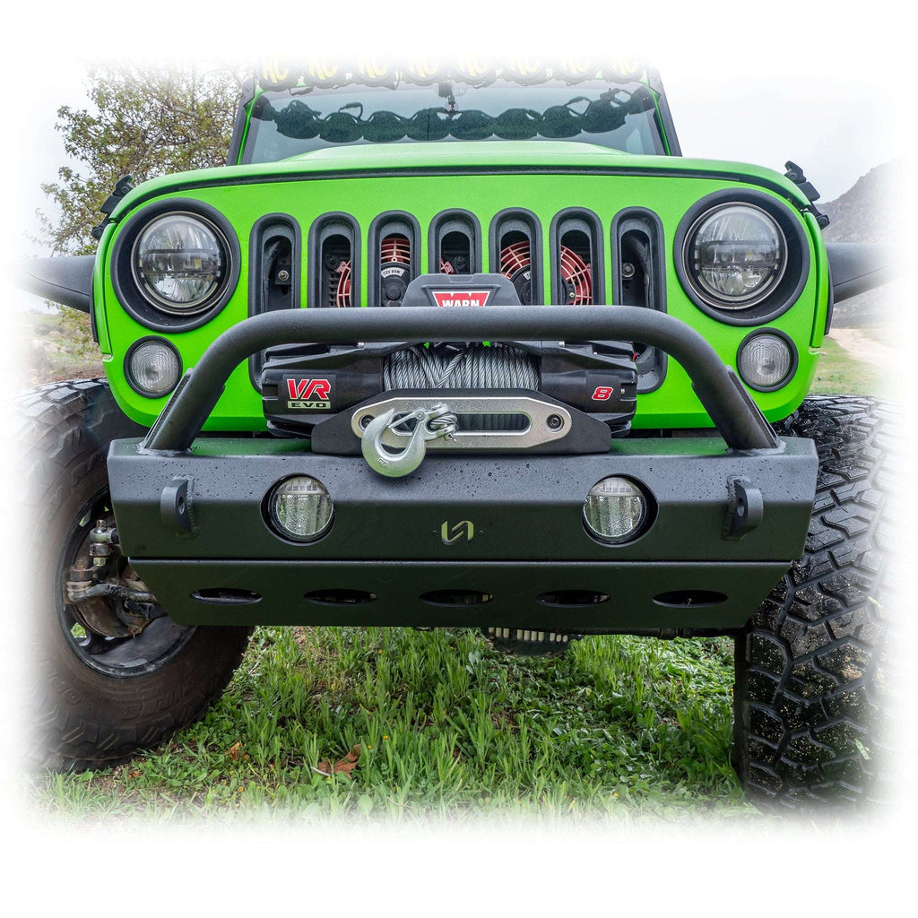 Turn Offroad Front Bumper with Full Skid Plate for Jeep Wrangler JK, JL, and Gladiator JT