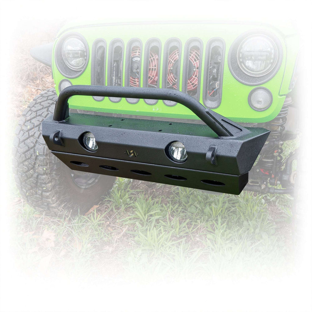 Turn Offroad Front Bumper with Full Skid Plate for Jeep Wrangler JK, JL, and Gladiator JT