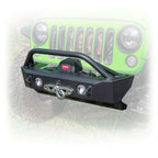 Turn Offroad Front Bumper with Skid Plate and Recessed Winch Mount for Jeep Wrangler JK, JL, and Gladiator JT