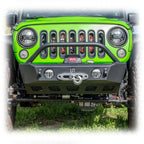 Turn Offroad Front Bumper with Skid Plate and Recessed Winch Mount for Jeep Wrangler JK, JL, and Gladiator JT