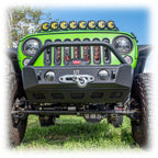 Turn Offroad Front Bumper with Skid Plate and Recessed Winch Mount for Jeep Wrangler JK, JL, and Gladiator JT