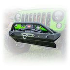 Turn Offroad Front Bumper with Welded Bull Bar and Skid Plate for Jeep Wrangler JK, JL, and Gladiator JT